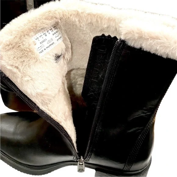 NIB Timberland Boots Dalston Vibe Faux Fur Lined Bootie Black Size 8 Brand New - Picture 4 of 16